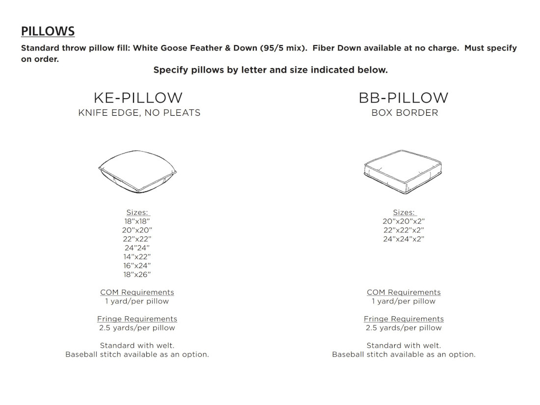 Pillow Options