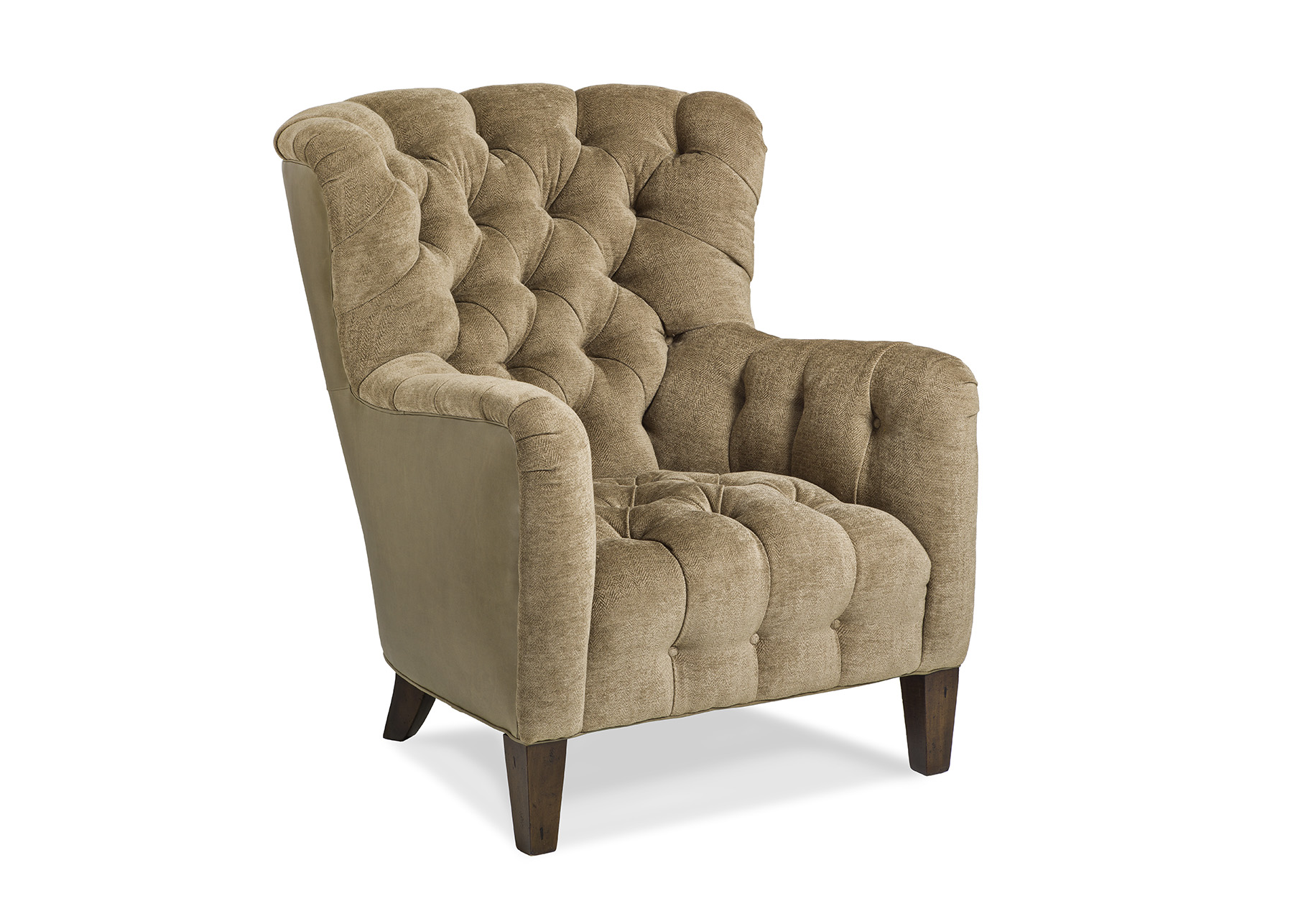 SUMPTUOUS TUFTED SEAT WING CHAIR