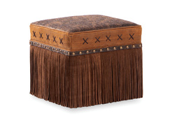 ABBEY OTTOMAN WITH FRINGE